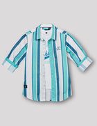 Cotton Stripe Shirt With T-Shirt