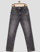 Sleek Grey Washed Fashion Jeans for Boys