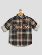 Fashion Corduroy Checks Shirt