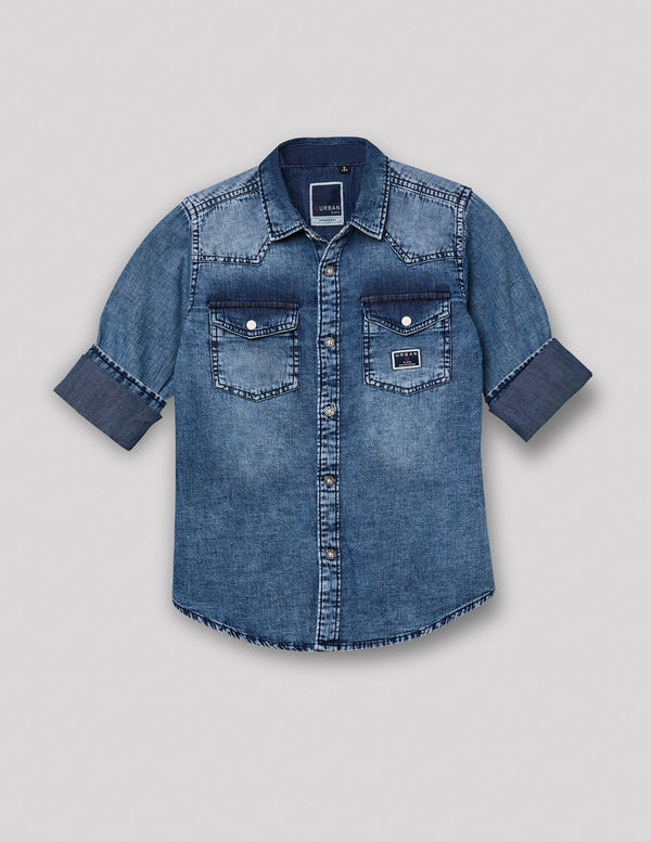Ruff Fashion Denim Shirt