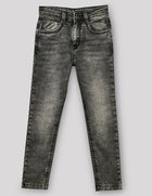 Grey Carbon Washed Denim Jeans for Boys