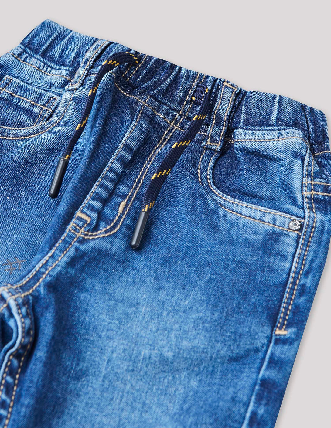 Baby Ruff Buy Graphic Print Blue Denim Jeans for Baby Boy online at RUFF