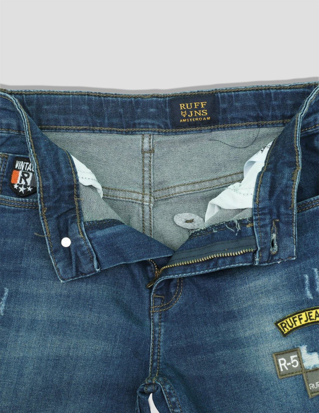Ruff Fashion Washed Distressed Jeans