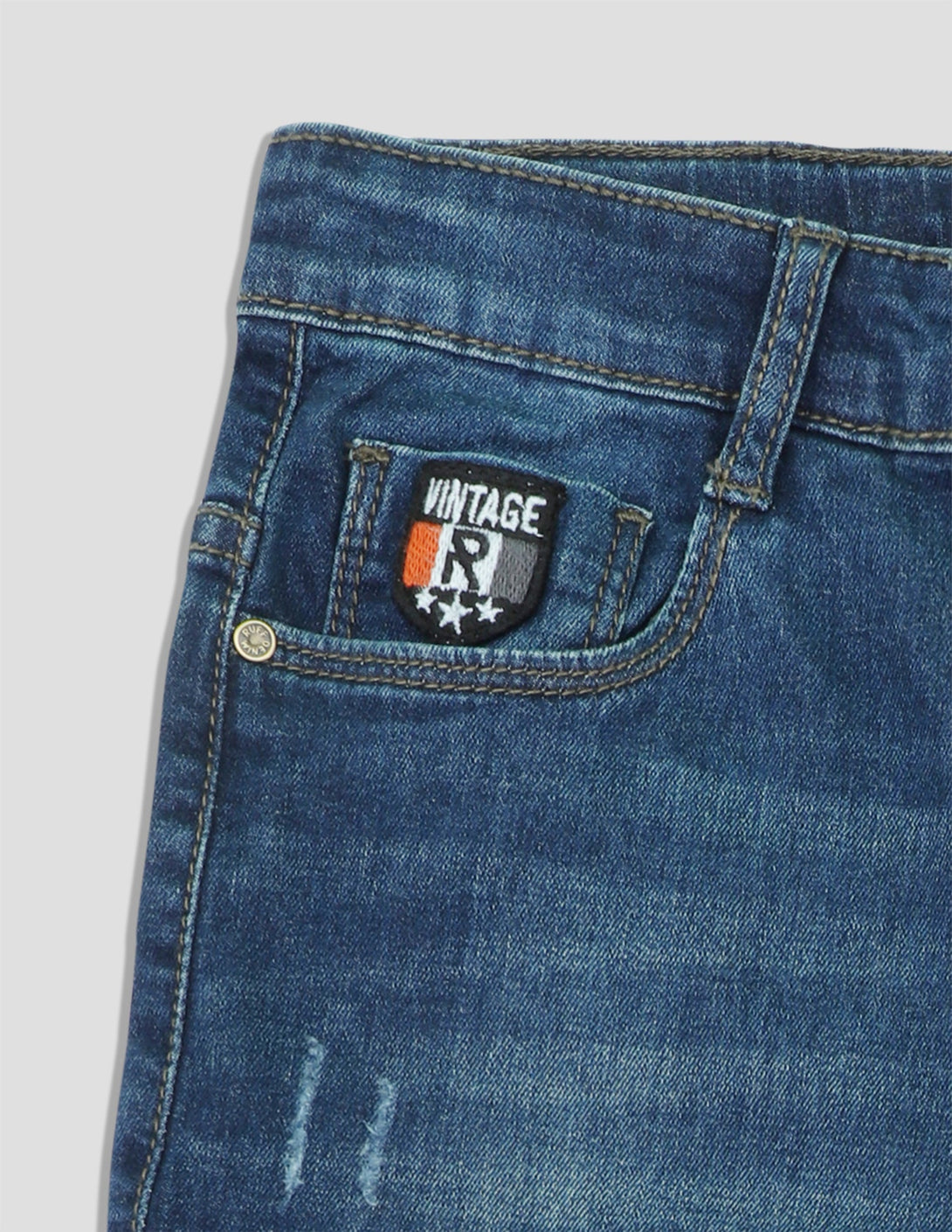 Ruff Fashion Washed Distressed Jeans