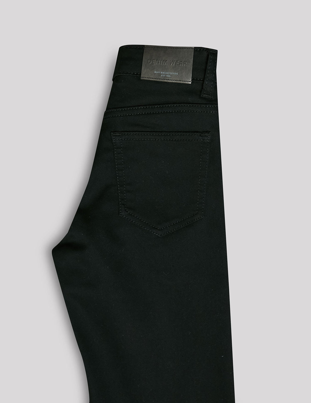 Buy Plain Black Solid Straight Fit Denim Jeans online at RUFF