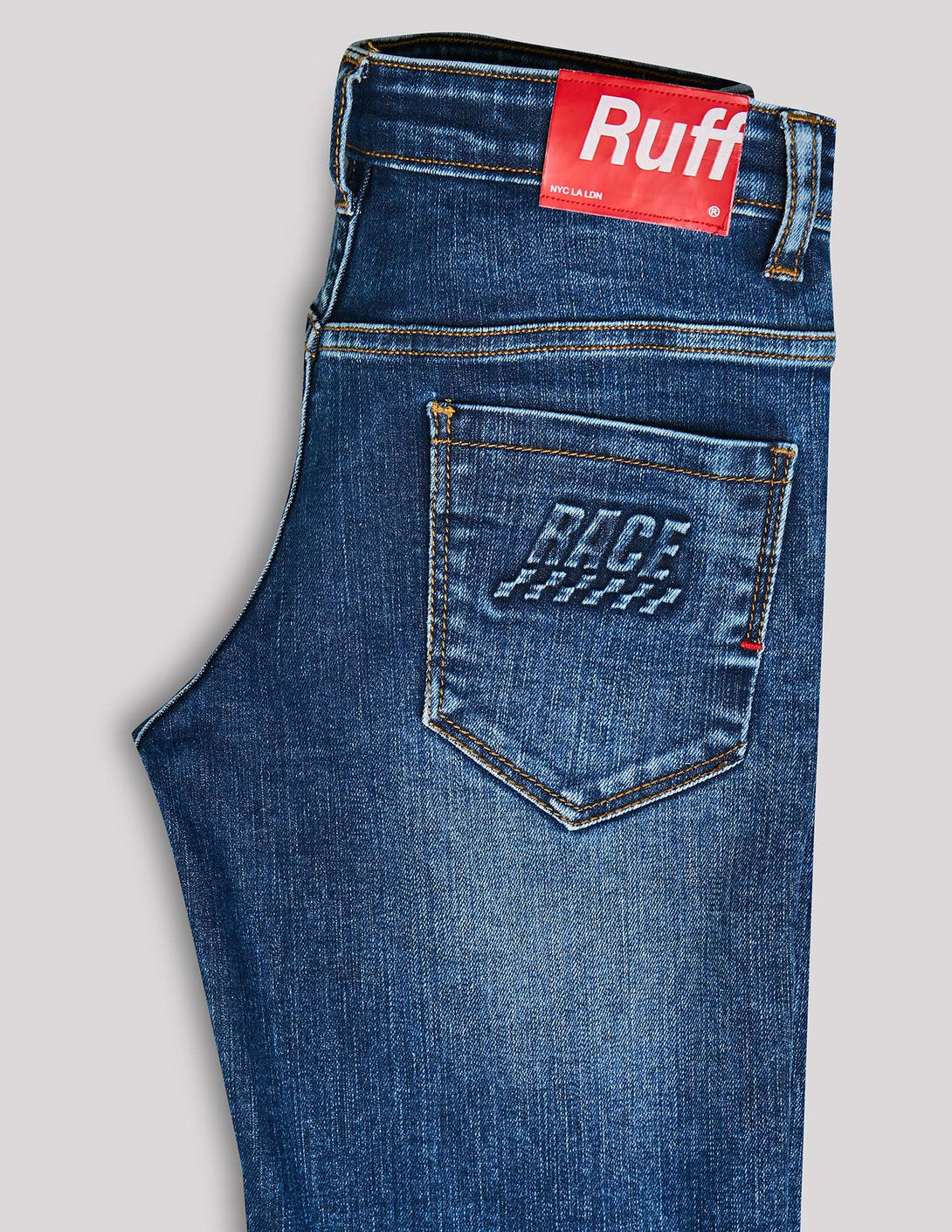 Buy Dark Blue Heavy Wash Straight Fit Denim Jeans online at RUFF
