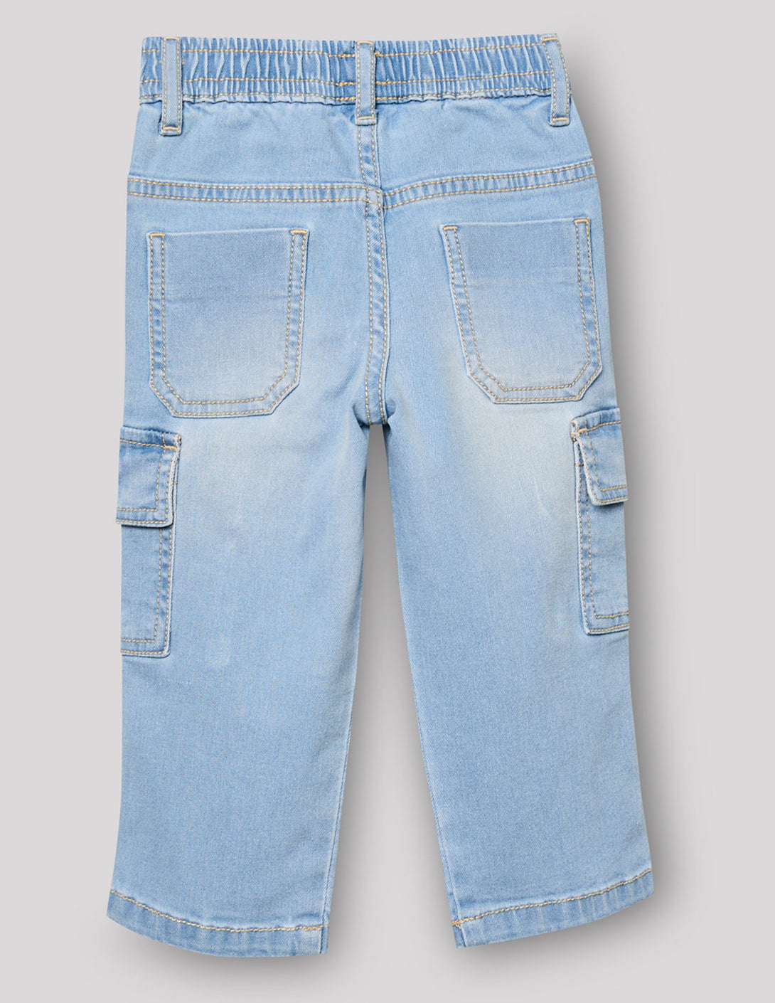 Buy RUFF Boys Ice Blue Cargo Denim Jeans Straight Fit online at RUFF