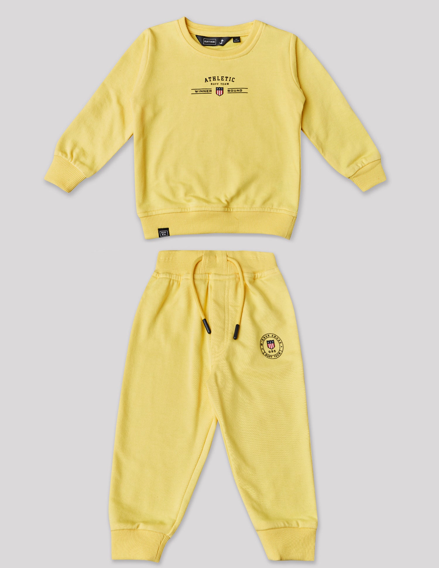 Buy Yellow Solid Round Neck Co-Ord Set for Baby Boy online at RUFF