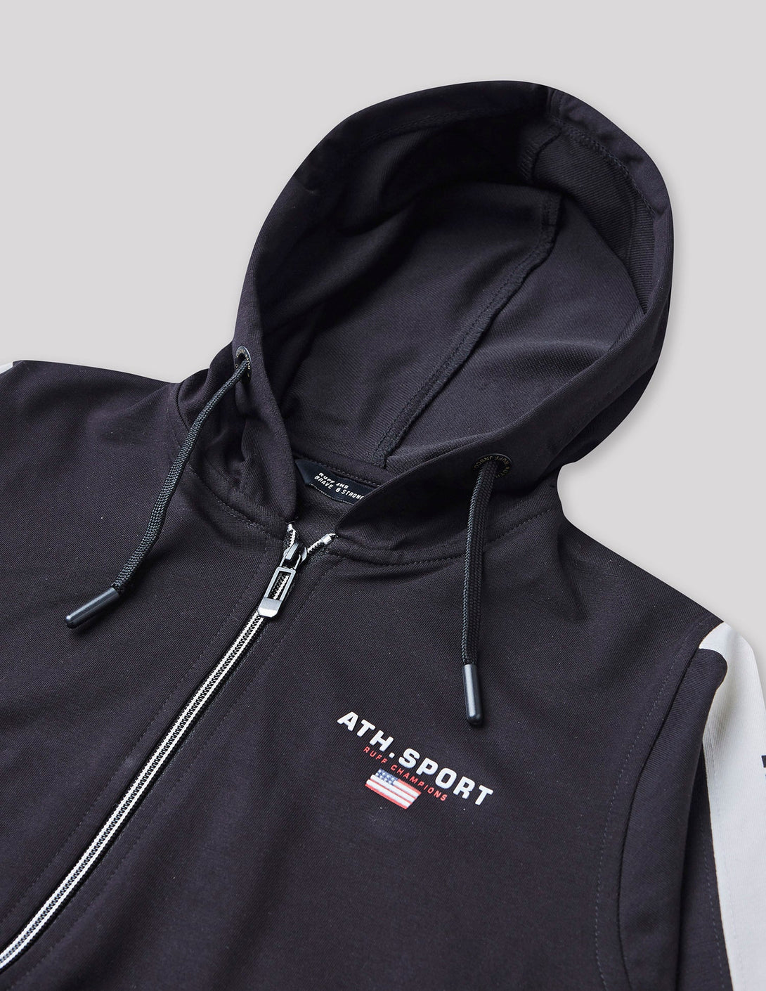 Ruff Fashion Zipper Sweat Shirt With Hood