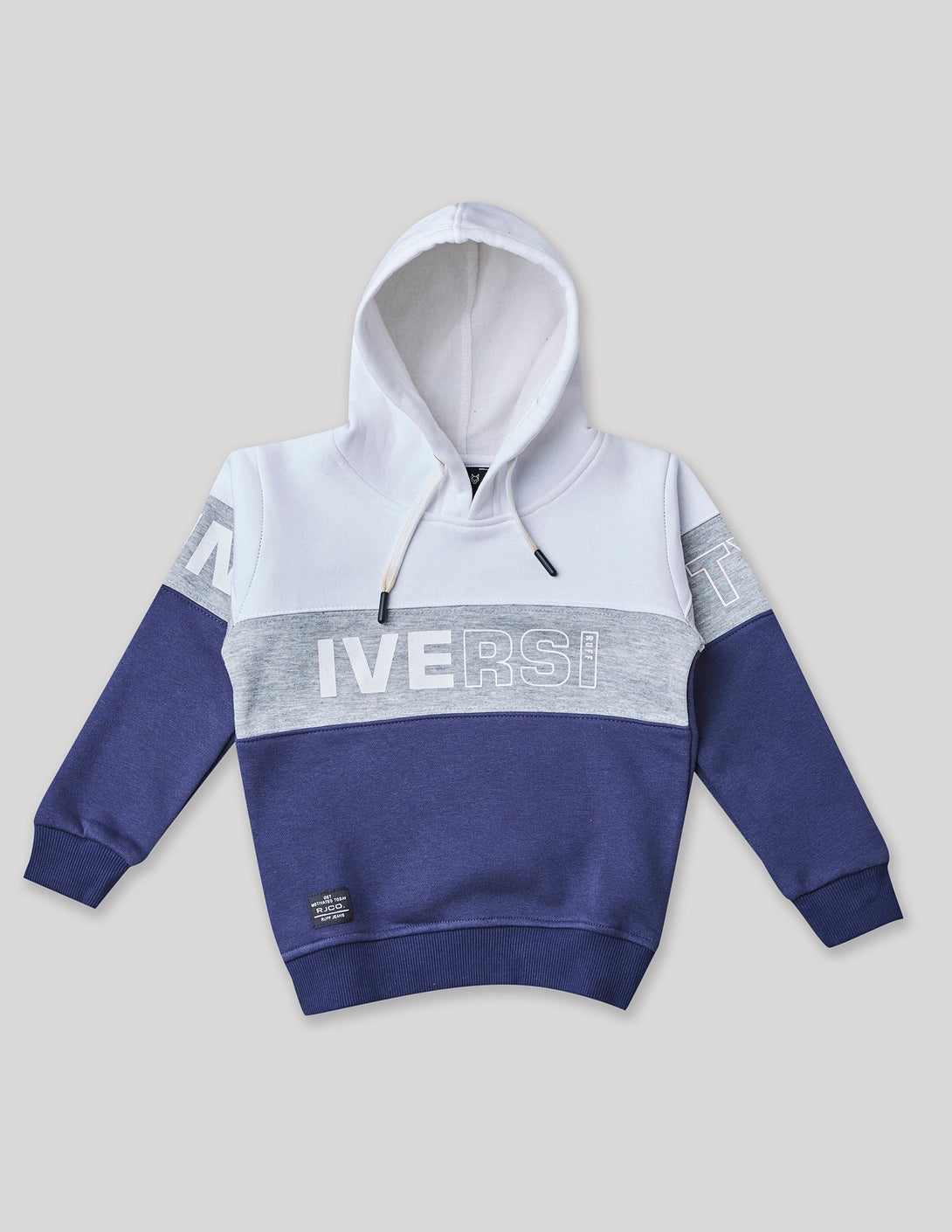 Buy White Ruff Fashion Sweat Shirt With Hood Online