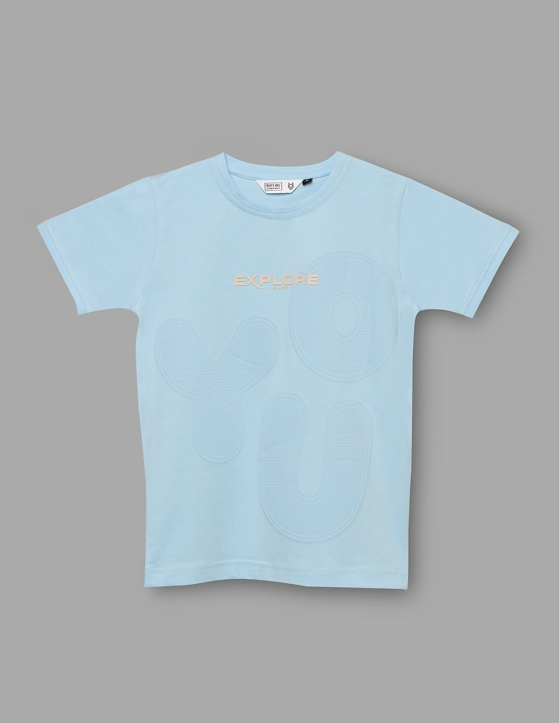 Textured Round Neck T-Shirt