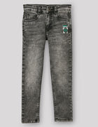 Faded Grey Wash Denim Jeans