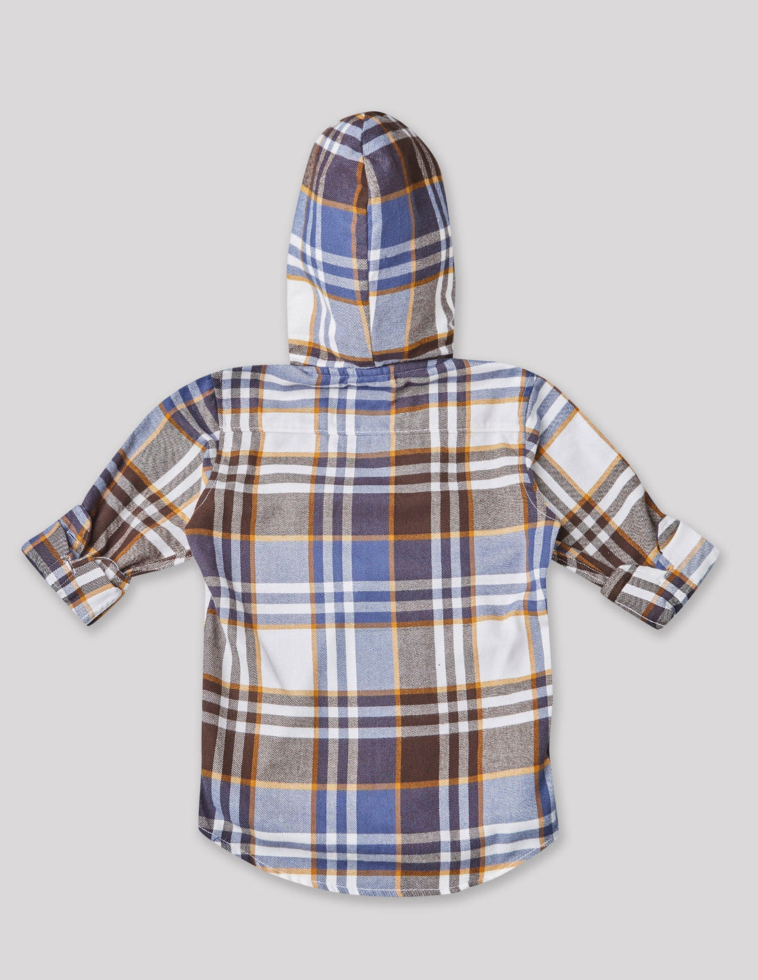 Ruff Flannel Zipper Shirt With Hood