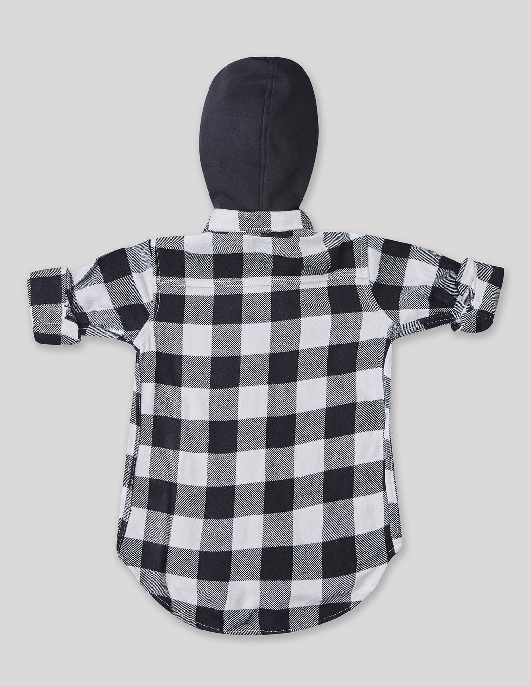 Ruff Flannel Shirt With Hood