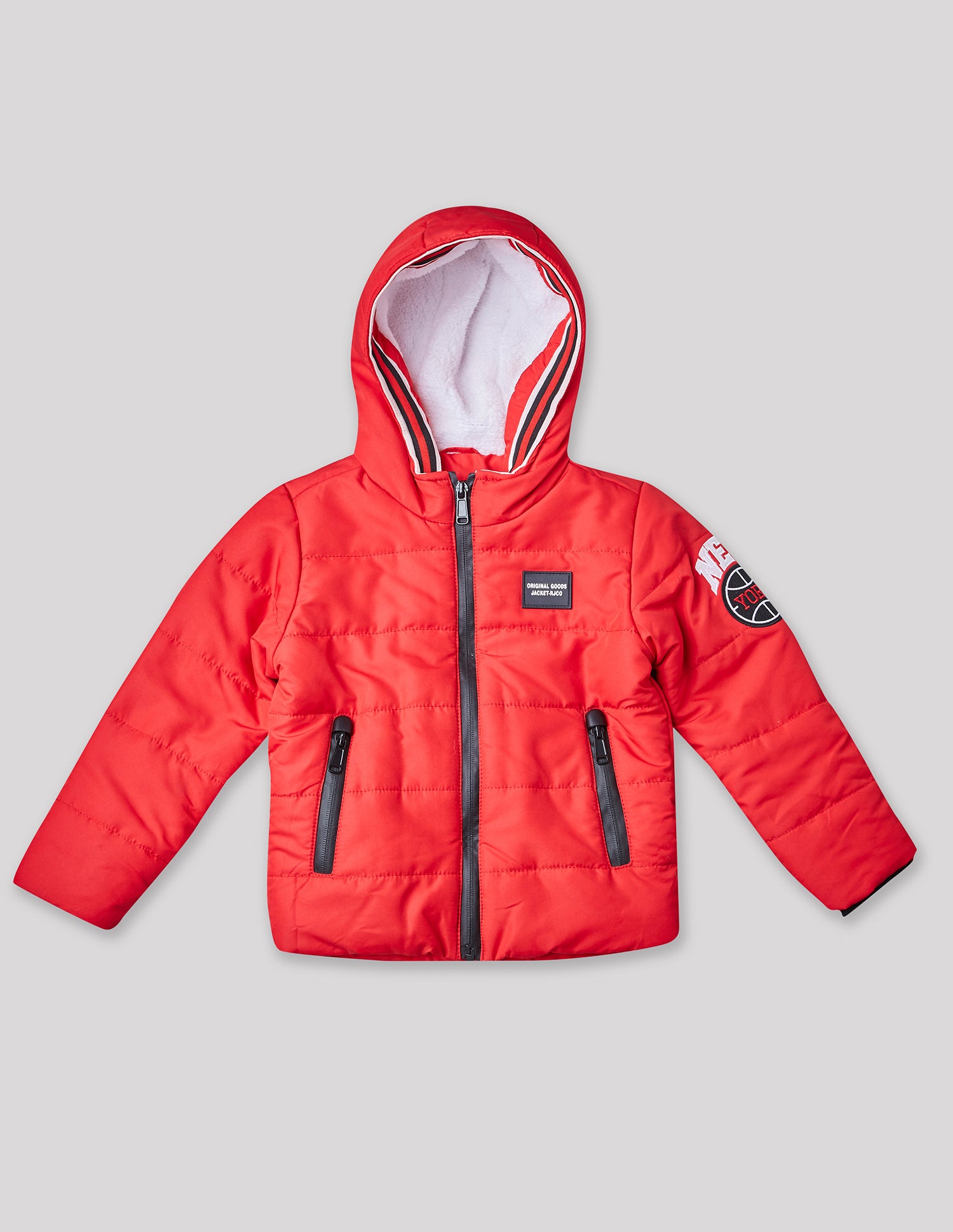 Red Ruff Ruff Buy Red Fashion Quilted Hoodie Jacket for Boys online at RUFF