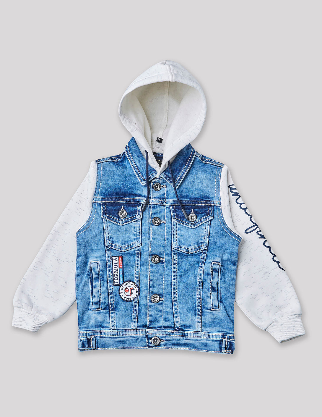 Ruff Denim Jacket With Hood