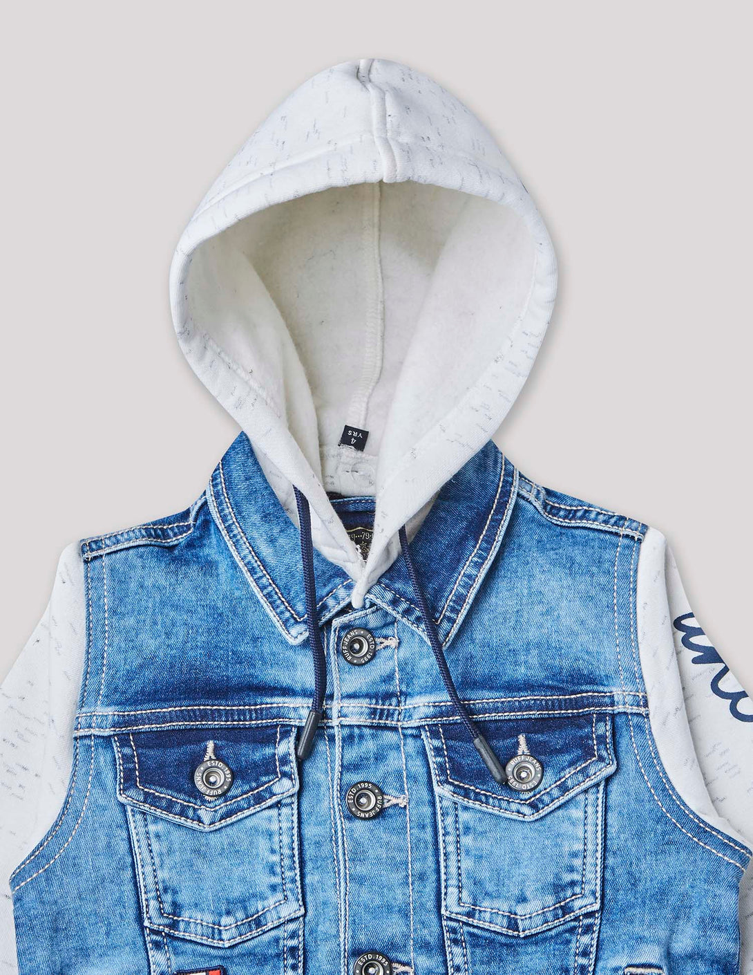 Ruff Denim Jacket With Hood