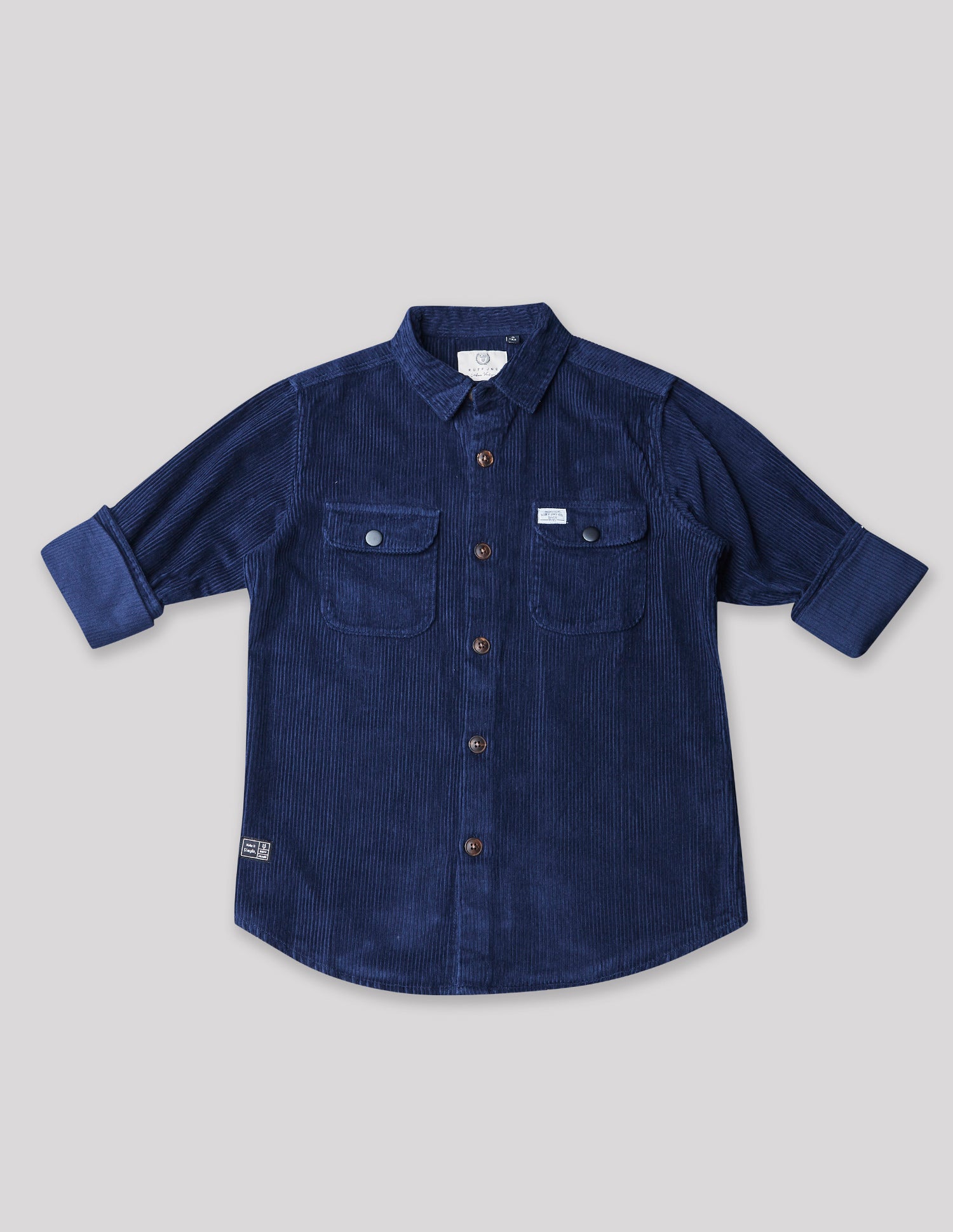 Ruff In Shop Navy Ruff Corduroy Shirt Online In India