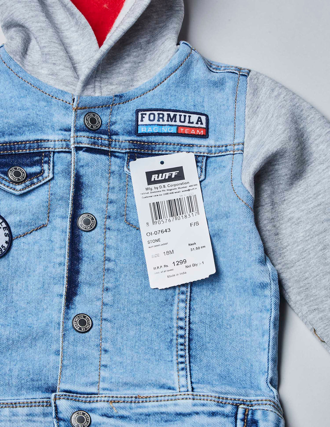 Ruff Denim Jacket With Hood