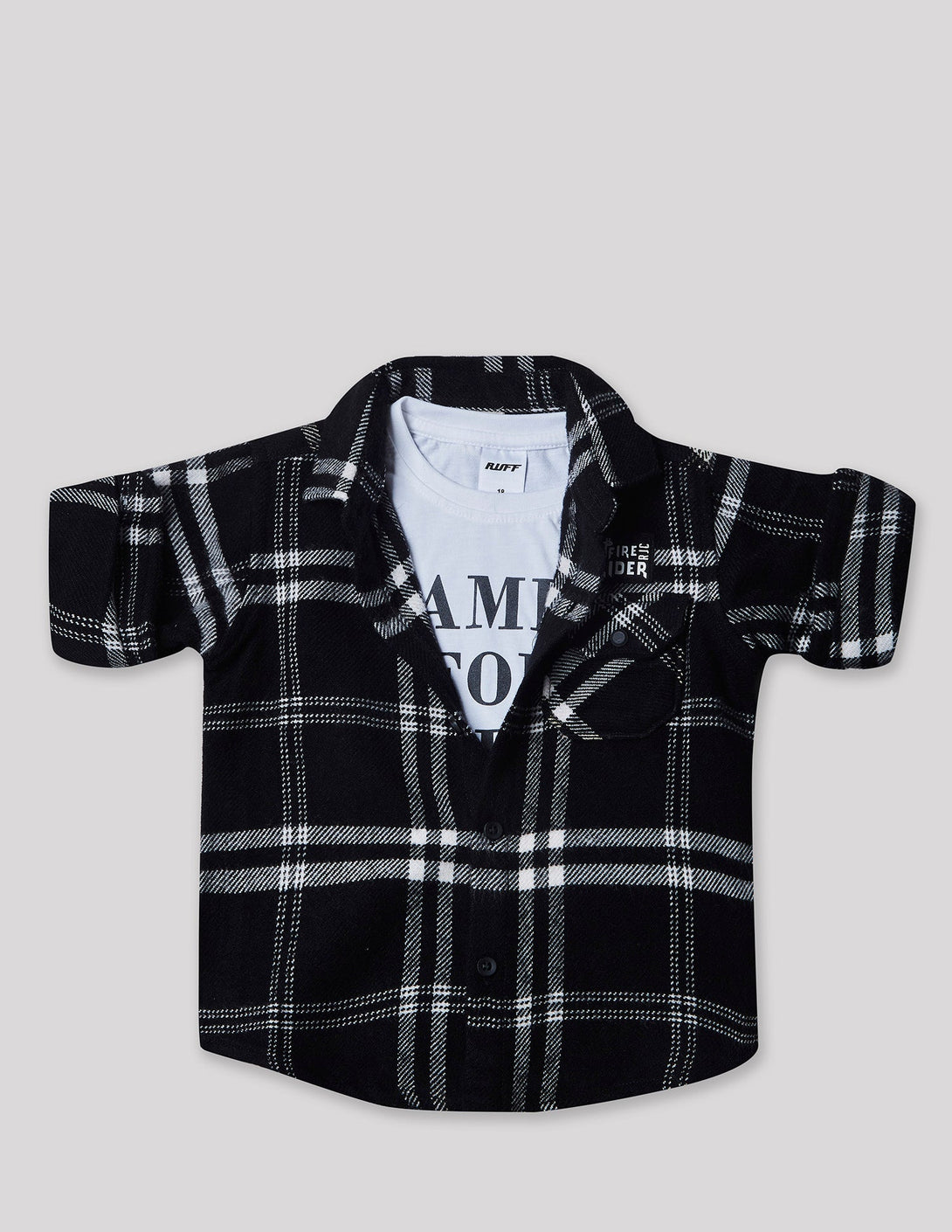 Ruff Checks Shirt With T-Shirt