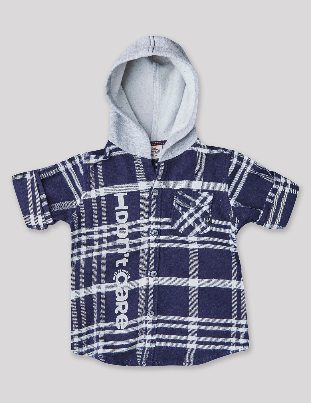 Ruff Checks Shirt With Hood