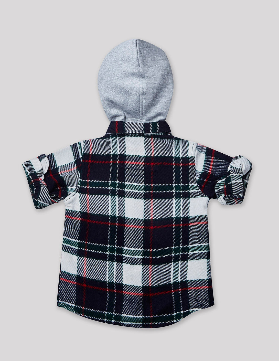 Ruff Flannel Shirt With Hood