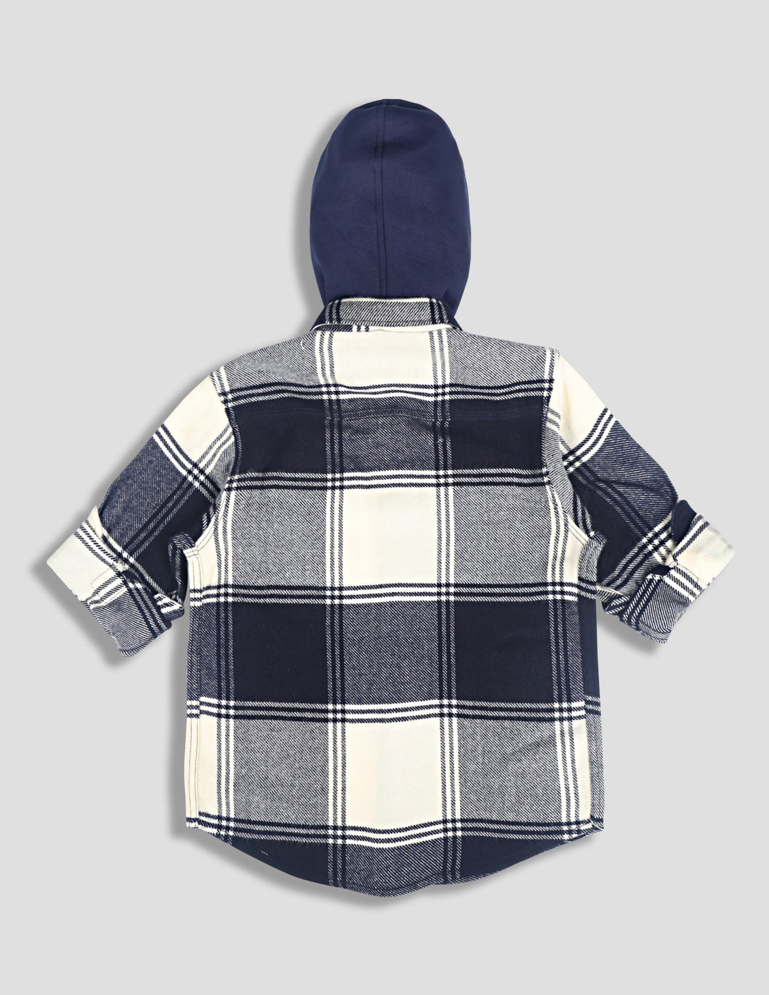 Ruff Flannel Shirt With Hood