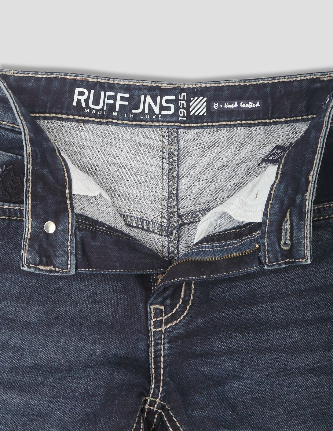 Ruff In Buy Blue Washed Mid Rise Denim Jeans for Boys online at RUFF