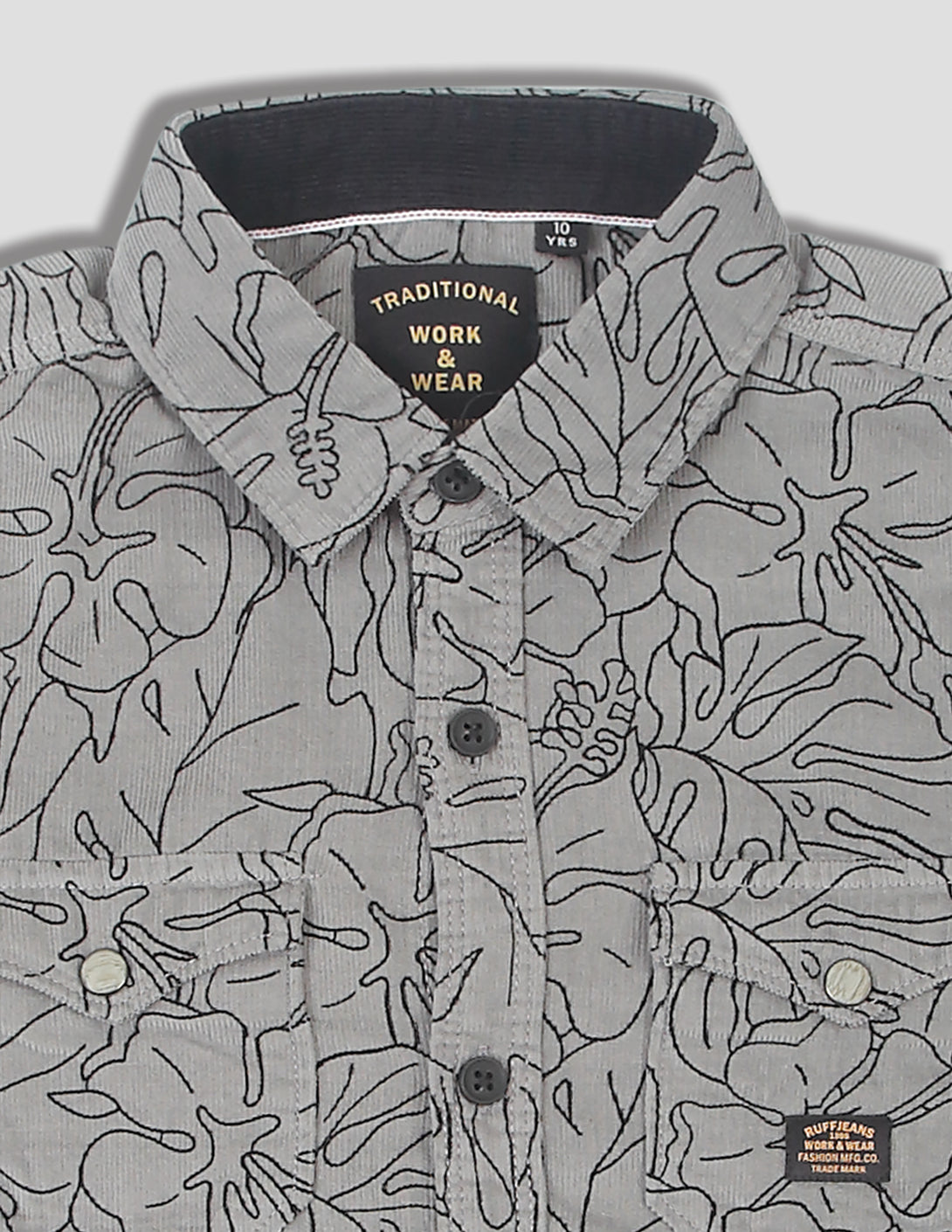 Ruff Fashion Printed Corduroy Shirt
