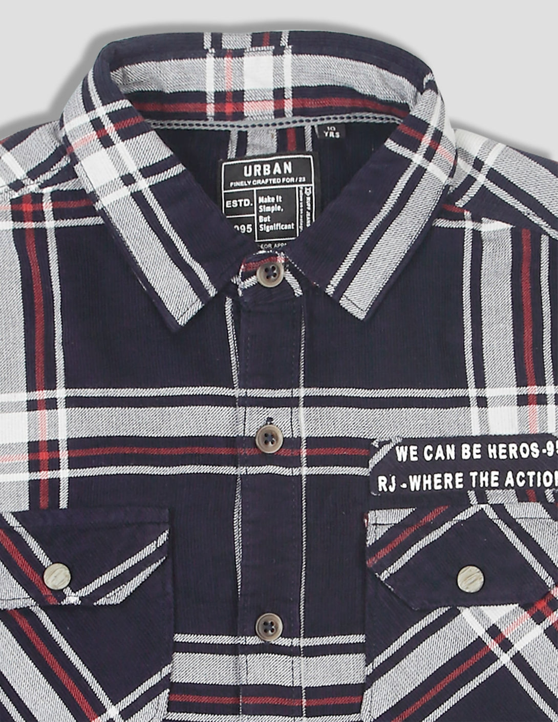 Ruff Fashion Corduroy Checks Shirt